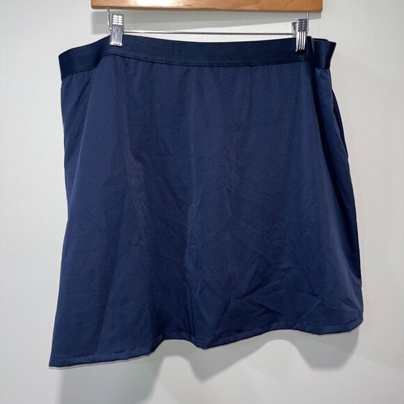 Lady Hagen Women's Side Pleat Skort Size XXL‎ Navy 16" NWT - Picture 2 of 5